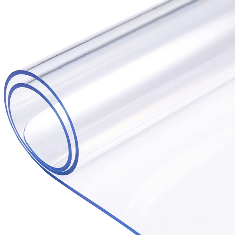 LinkGro Multisize 20x42 Inch 1.5mm Thick Clear PVC Table Protector Cover Marble Table Cover Wipeable Vinyl Transparent Dining Room Living Room Conference Table Cover Plastic Protective Pad Dustproof