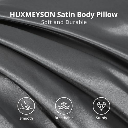Body Pillow with Satin Cover | 20"x54" OEKO-TEX Certified, Supportive Filling