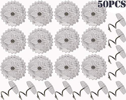 50 Pcs Clear Twist Pins for Upholstery & Slipcovers - 0.6 Inch