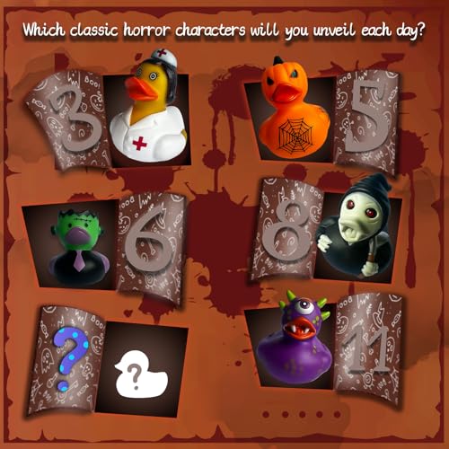 Horror Rubber Duck Advent Calendar - 24 Day Spooky Holiday Countdown