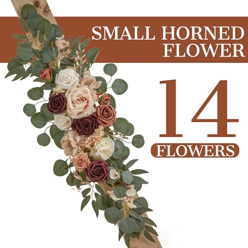 Artificial Wedding Arch Flower Swag Set, Terracotta & Champagne Floral Decor