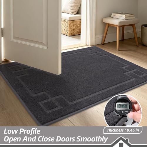 Non-Slip Indoor Door Mat 32" x 48" - Washable Absorbent Entryway Rug