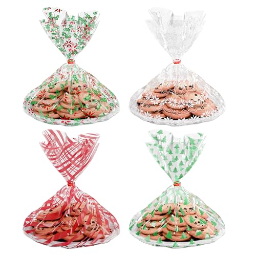 American Greetings Holiday Cookie Tray Bags with Twist Ties, 12 Count