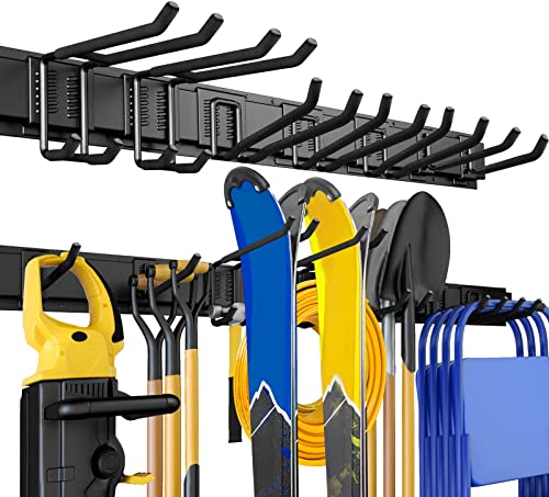 48-Inch Garage Tool Organizer Wall Mount with Adjustable Heavy Duty Hooks