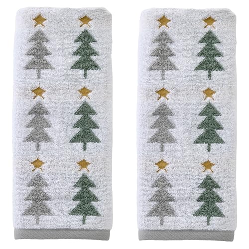 SKL Home Christmas Multi Trees Hand Towel Set - 2 Pack, Holiday Decor