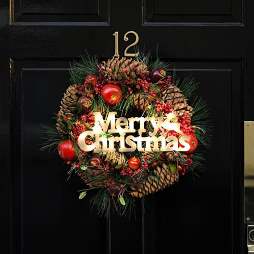 Merry Christmas Sign LED Hanging Ornament for Indoor/Outdoor Decor