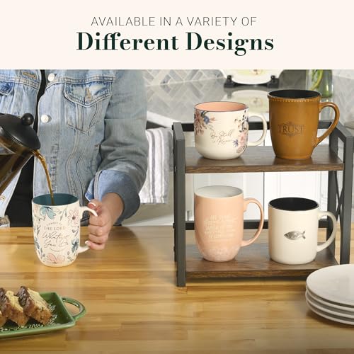 Christian Art Gifts Saddle Tan 13 oz Stoneware Coffee Mug - Trust Scripture