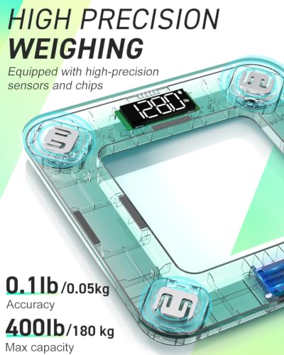INSMART Black Smart Body Scale with 24 Metrics - Bluetooth Body Composition Analyzer
