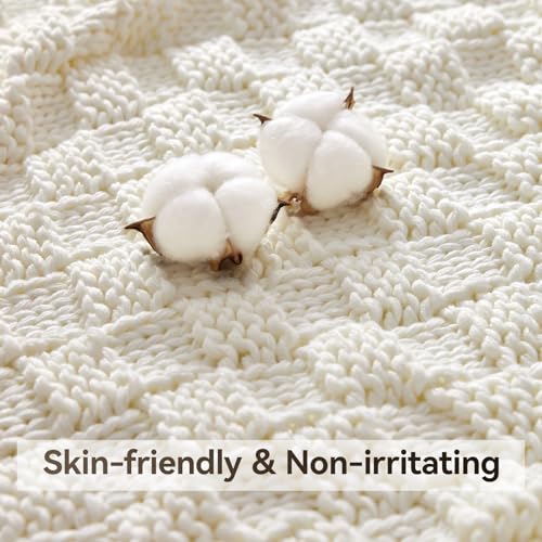 Knitted Weighted Blanket 48"x72" - 12lbs No Beads, Cooling Comfort