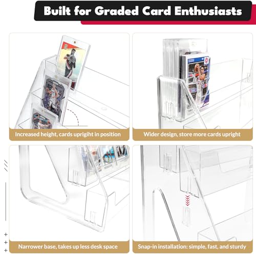 5-Tier Graded Trading Card Display Stand for Sports Card Collectors