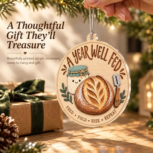 Sourdough Christmas Ornament - Bread & Cake Baker Gift - Bk Variation