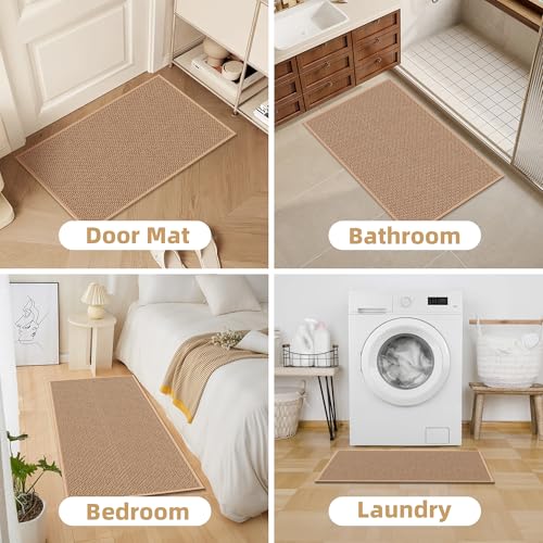 20x32-Inch Washable Kitchen Rug, Non-Slip Absorbent Chenille Floor Mat