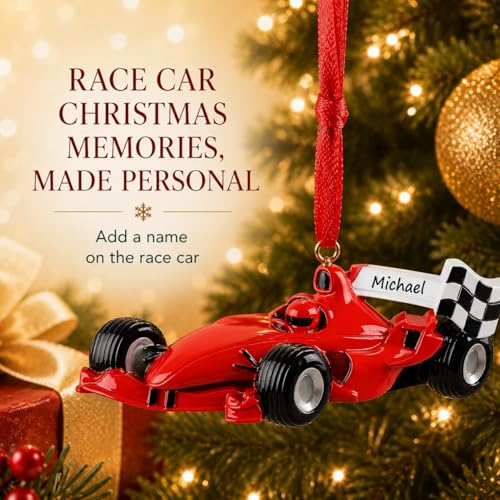 MAXORA Race Car Christmas Ornament 2026 - Personalized Racing Keepsake (Variation: Race Card)