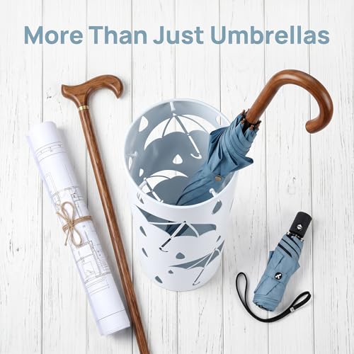 Freestanding Metal Umbrella Stand Rack for Entryway, 17-Inch Round Holder