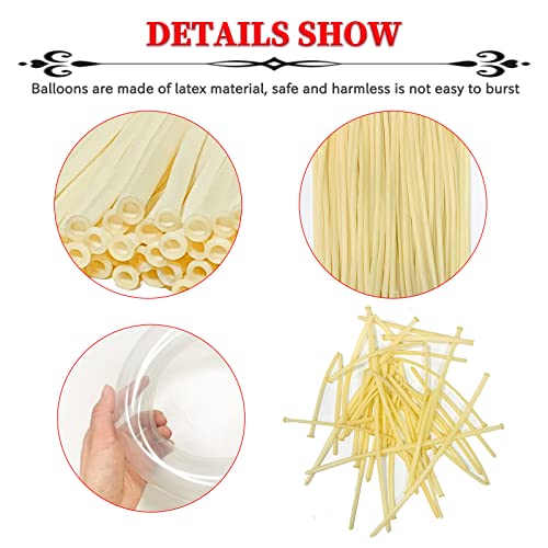 Clear Long Twisting Latex Balloons for Animal Modeling & Party Arches 100 Pack