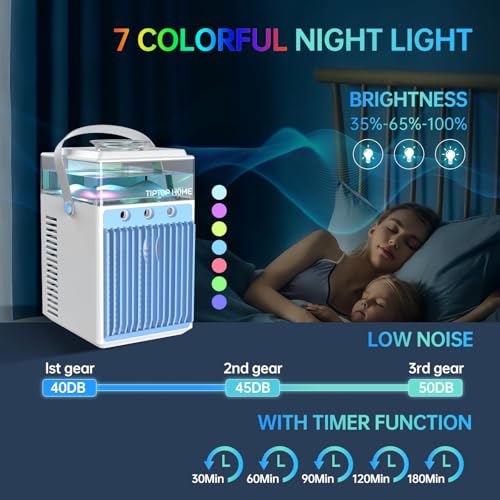 Portable Air Conditioner 5-in-1 Mini Fan with App Control and Water Tank