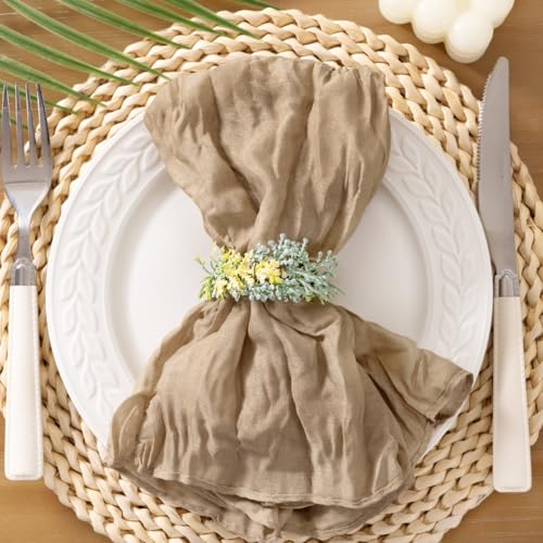 Nude Cheesecloth Napkins Set of 50 21x21 Inches Fall Wedding Home Decor