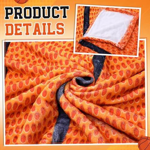 6 Pcs Christmas Basketball Throw Blanket Set 40x60 Inch Gifts for Sports Fans