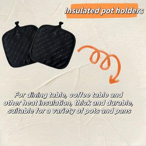 4-Piece Heat-Resistant Oven Mitts and Pot Holders Set - Non-Slip Silicone
