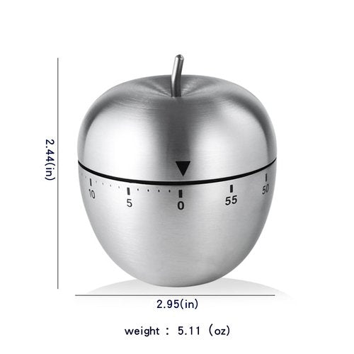 60 Minute Egg Timer, Kitchen Timers for Cooking, Wind Up Timer 0-60 Minutes, Timers for Classroom, Visual Timer for Kids, Mechanical Egg Shape Timer for Saunas and Hard Boiled Eggs (Fruit Shape)