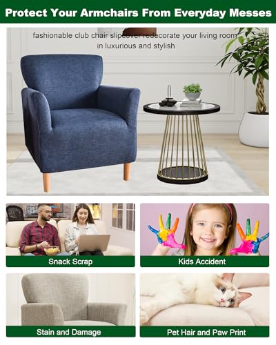 Stretch Accent Chair Cover with Arms - Washable Pet-Friendly Slipcover