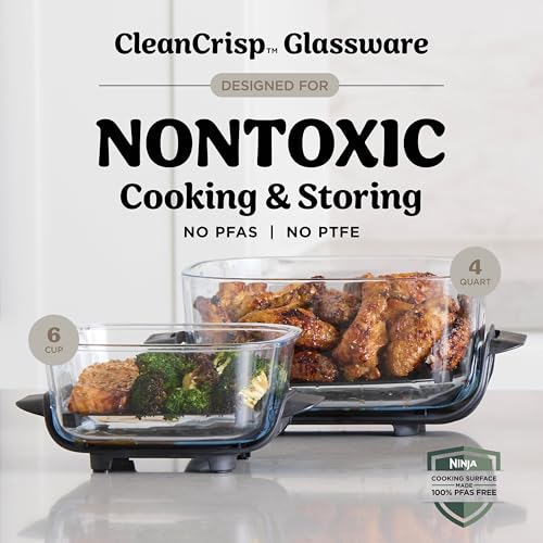 4-in-1 Glass Air Fryer System with PFAS-Free Borosilicate Glass