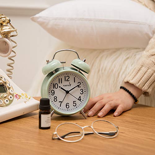 Loud 4-Inch Twin Bell Alarm Clock with Backlight for Deep Sleepers