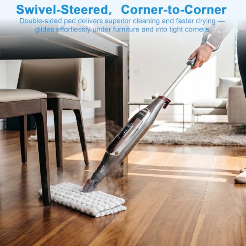 6 Pack Microfiber Steam Mop Replacement Pads for Hard Floor Cleaning