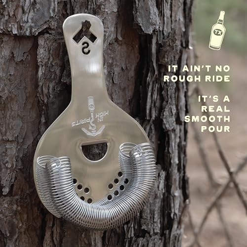 Stainless Steel Cocktail Strainer for Bars and Home Use - Professional Bar Tool with Tight Coil