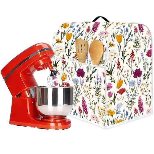 Universal Stand Mixer Dust Cover with Storage Pockets (6-8 Qt)