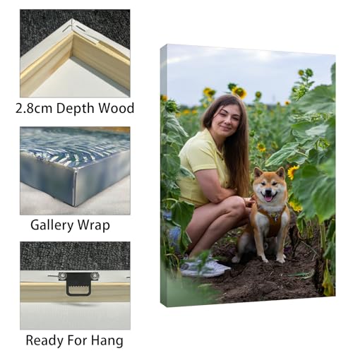 Custom Framed Canvas Print Personalized Photo Wall Art 8x10