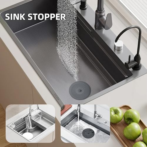 Silicone Bathtub Drain Stopper – 6 Inch Kitchen & Bathroom Plug (2PCS)