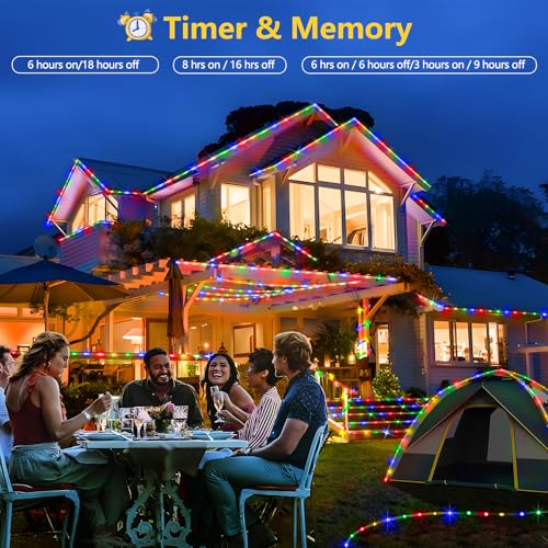164ft LED Rope Lights, 1000 LED Waterproof Outdoor String Lights with 8 Modes