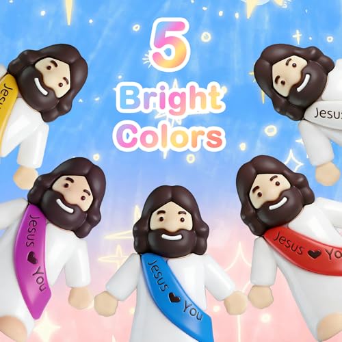 100pcs Mini Jesus Figurines - Bulk Tiny Rubber Figures for Faith Activities