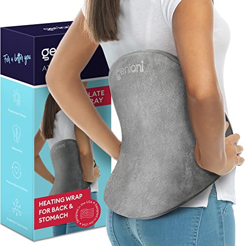 Electric Heating Pad for Back Pain Relief with Adjustable Strap, 15x24 Inch