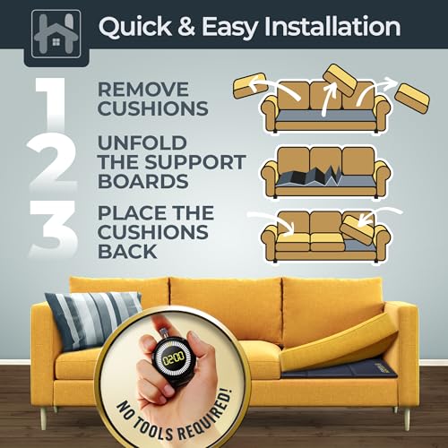 Heavy Duty Sofa Cushion Support Board, 21.5in x 72in, Anti-Slip for Sagging