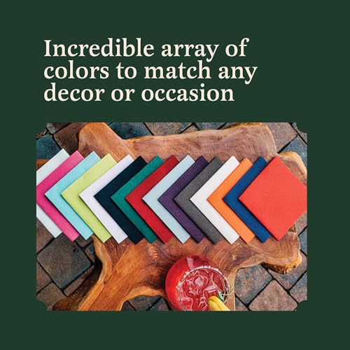 BloominGoods 5" x 5" Cream Linen-Feel Disposable Cocktail Napkins (Pack of 200)