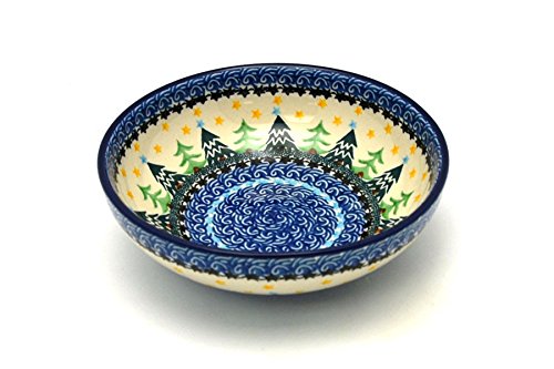 Polish Pottery Bowl - Contemporary Salad - Christmas Trees