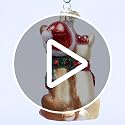 Rudolph & Clarice Handblown Glass Christmas Tree Ornament, Hand-Painted