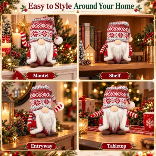 OIMIMY 16.5-Inch Swedish Tomte Gnome Plush Christmas Decor