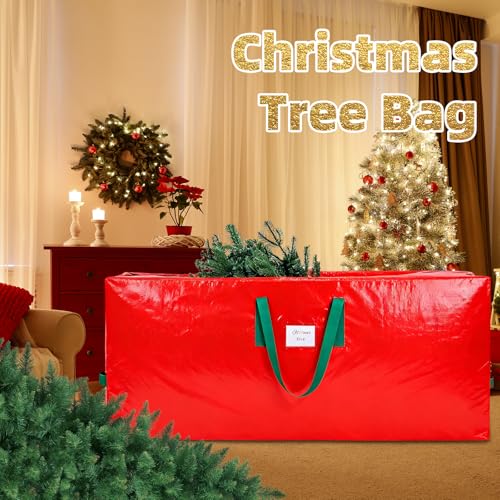 Large Christmas Tree Storage Bag for 9 Foot Trees Waterproof Red