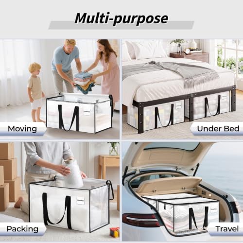 Ukeetap Extra Large Storage Bins with Lids & Handles, 8 Pack