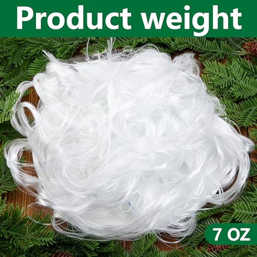Fluffy White Tinsel Angel Hair Artificial Snow - 7 oz / 200g Table Scatter