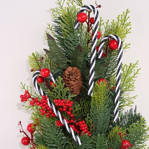 Herzwild 32Pcs Black & White 15cm Candy Cane Hanging Ornaments – Twisted Plastic Xmas Decor