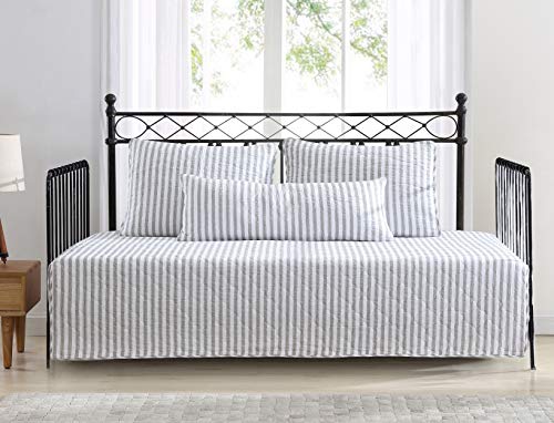 Reversible Cotton Daybed Cover Set with Shams & Decorative Pillow Cover