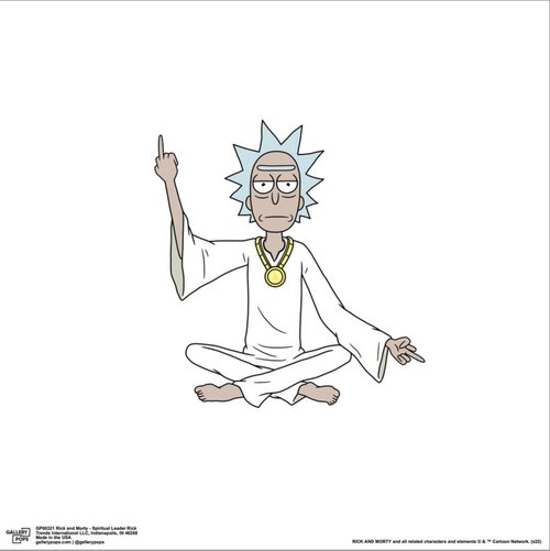 Gallery Pops Cartoon Network Rick and Morty - Spiritual Leader Rick Canvas Wall Art, Unframed Version, 12" x 12" Gallery Pops Canvas Wall Art
