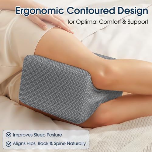 BlissTrends Ergonomic Memory Foam Knee & Leg Pillow for Side Sleepers