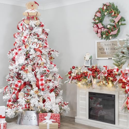 Silver Snowflake Farmhouse Christmas Tree Collar, 29-Inch Enamelware Base