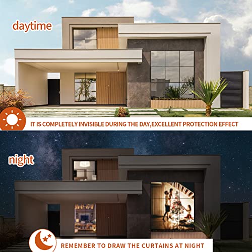 One Way Window Privacy Film - 17.5in x 6.5ft, UV Protection & Heat Control