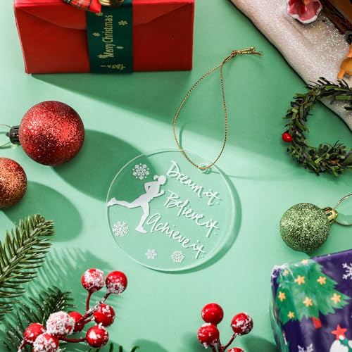 Marathon Runner Christmas Ornament with Gift Bag - Inspirational Running Decor